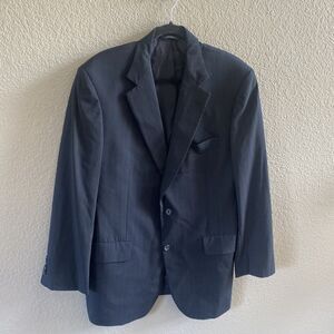 BROOKS BROTHERS Brooksease Blazer Mens 42R Blue pin Striped Wool Vintage USA